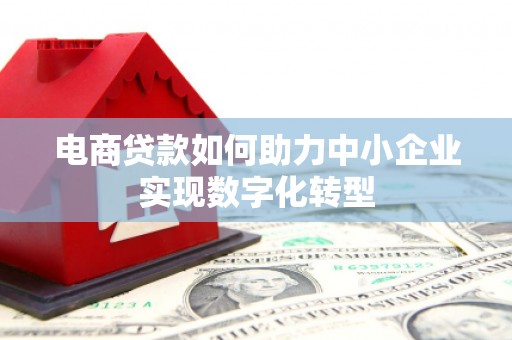 齐齐哈尔电商贷款如何助力中小企业实现数字化转型