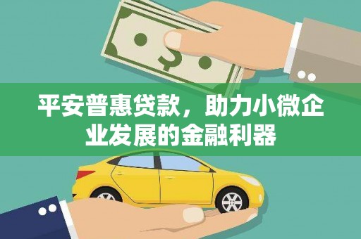 齐齐哈尔平安普惠贷款，助力小微企业发展的金融利器