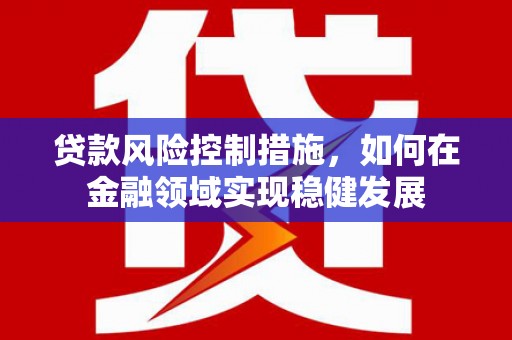 齐齐哈尔贷款风险控制措施，如何在金融领域实现稳健发展