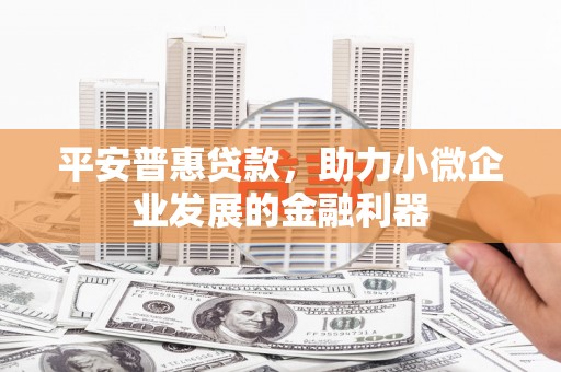 齐齐哈尔平安普惠贷款，助力小微企业发展的金融利器