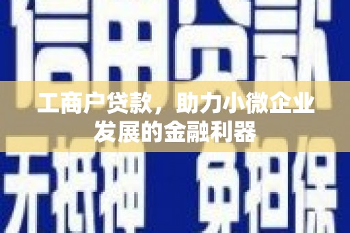 齐齐哈尔工商户贷款，助力小微企业发展的金融利器