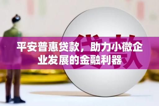 齐齐哈尔平安普惠贷款，助力小微企业发展的金融利器