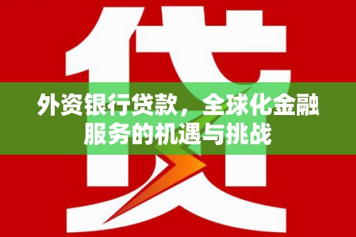 齐齐哈尔外资银行贷款，全球化金融服务的机遇与挑战