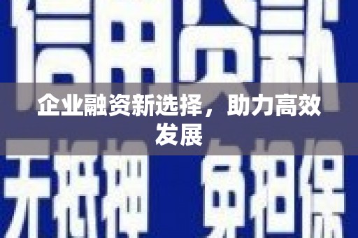 齐齐哈尔企业融资新选择，助力高效发展